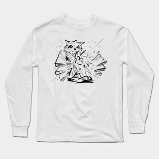 Karate Chop Raccoon Long Sleeve T-Shirt